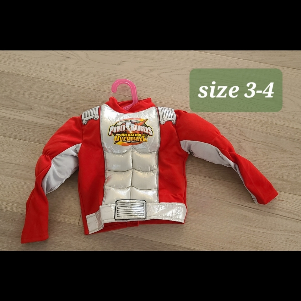 Power rangers muscle  top size 3-4